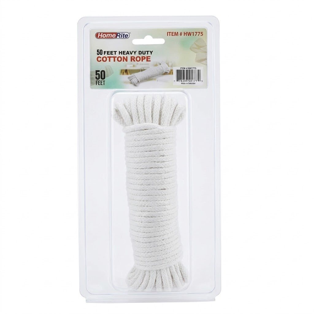 HomeRite 50 FT Heavy Duty Soft Cotton Rope, Wholesale