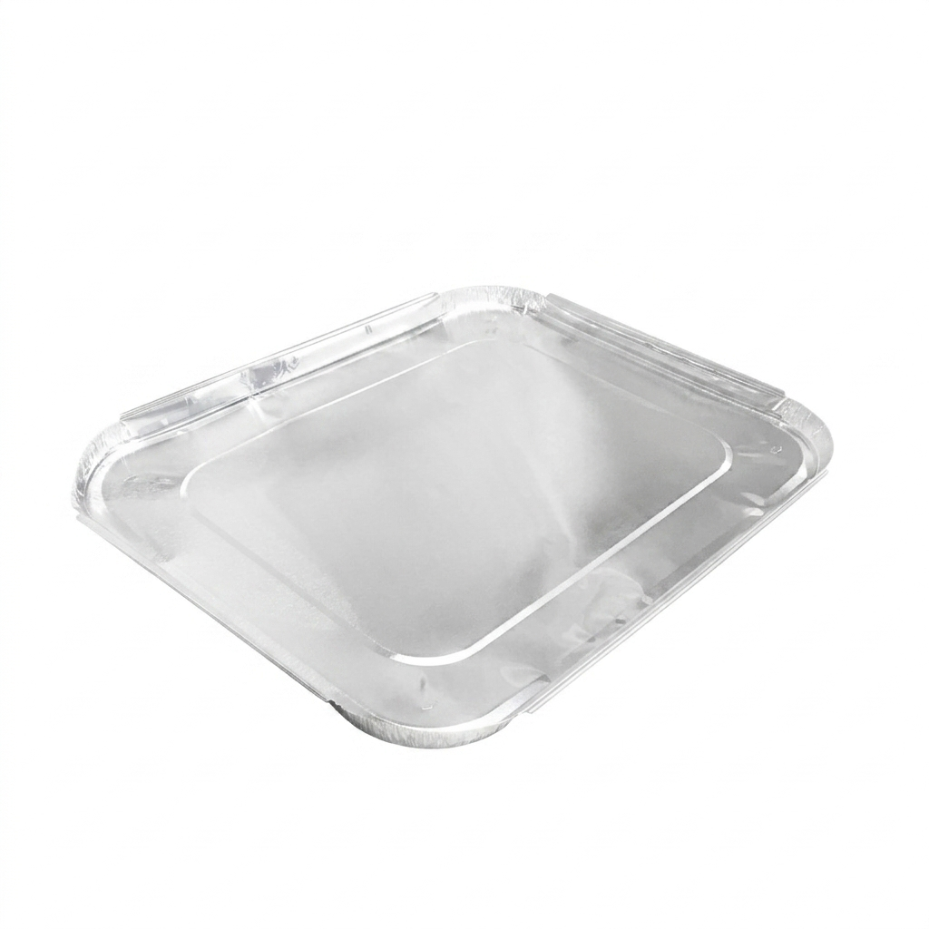 10.5" x 12.5" Half-Size Aluminum Foil Pan Lids (100)