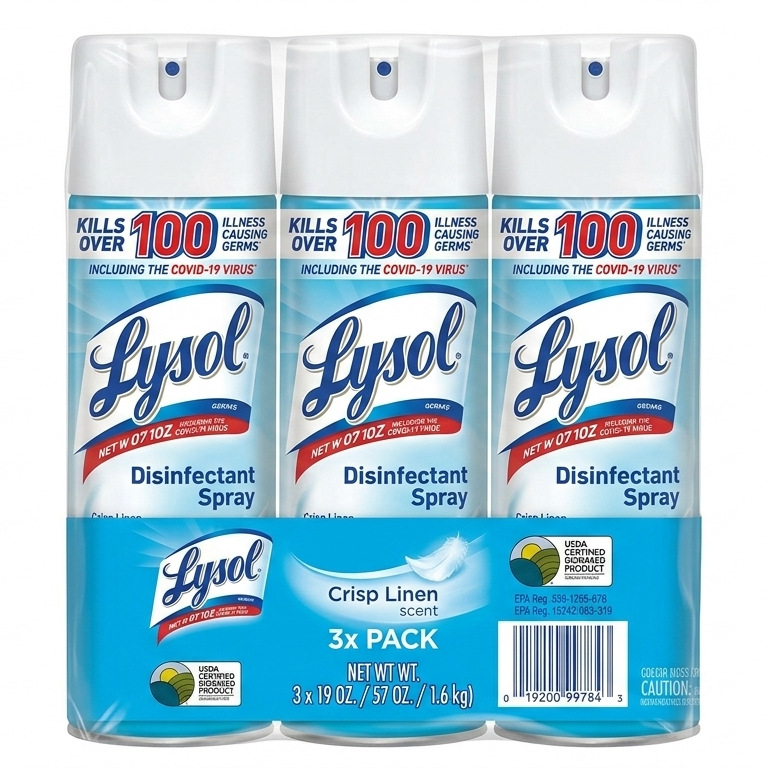 Lysol Disinfectant Spray 19oz: Crisp Linen Scent