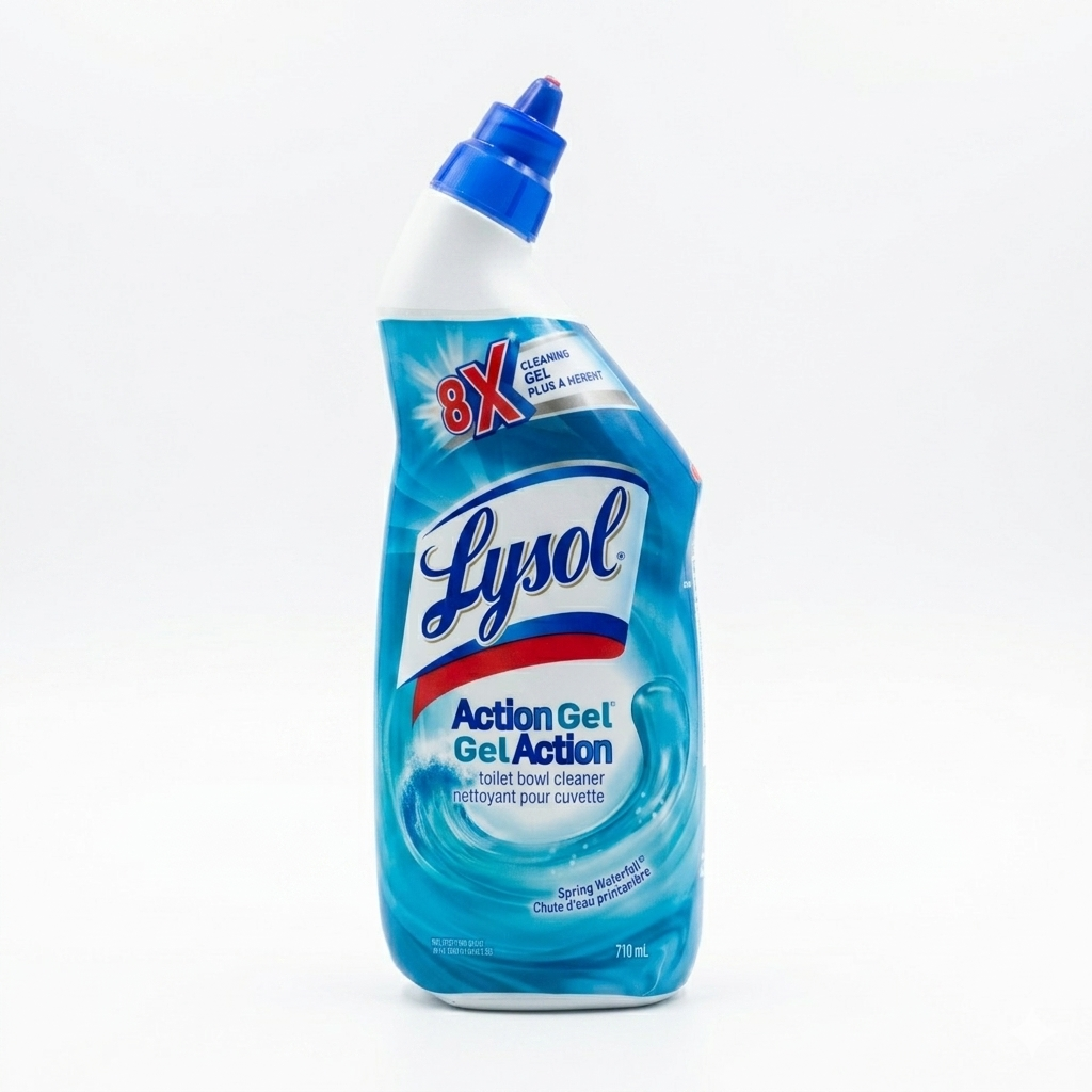 Lysol Action Gel bottle on a white background