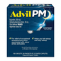 Box of Advil PM medication on a white background