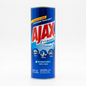 Can of Ajax with Bleach powder cleanser on a white background