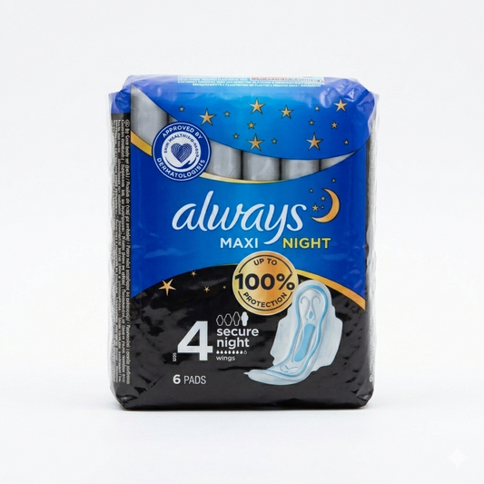 Always Maxi Night pads packaging on a white background