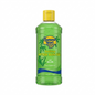 Green bottle of Banana Boat soothing after sun gel with yellow cap on a white background