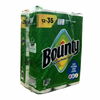 Pack of Bounty paper towels with green packaging on a white background