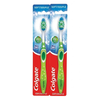 Two Colgate toothbrushes in a packaging with a white background