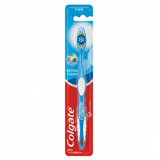 Colgate toothbrush with packaging on a white background