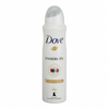 Dove invisible dry deodorant spray on a white background