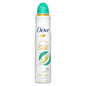 Dove advanced care deodorant spray bottle on a white background