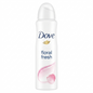 Dove floral fresh deodorant spray on a white background