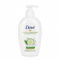 Dove nourishing hand wash bottle with cucumber and green tea scent on a white background