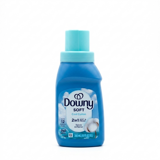 Downy fabric softener bottle on a white background