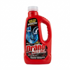 Red bottle of Drano Max Gel on a white background