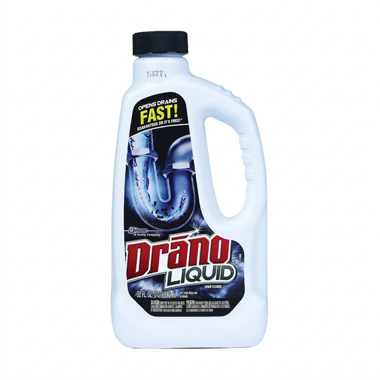 Drano Liquid bottle on a white background