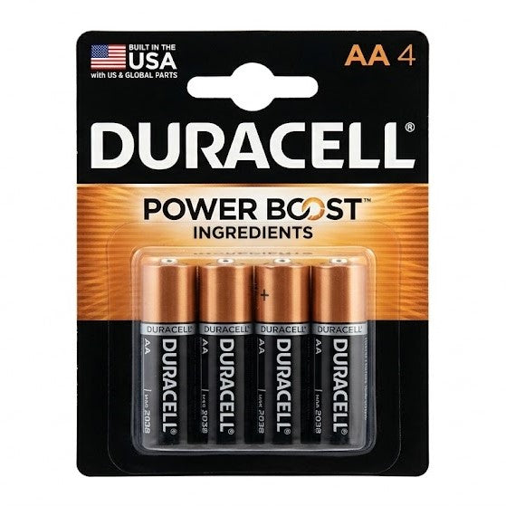 Duracell Coppertop AA Alkaline Batteries with Power Boost, 4-Pack, Wholesale