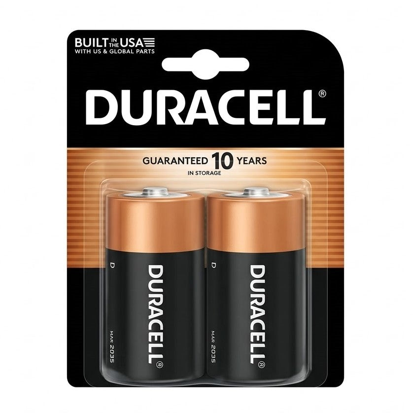 Duracell Coppertop D Alkaline Batteries, 2-Pack, Wholesale