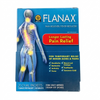 Flanax pain reliever packaging with a human body illustration on a blue background