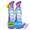 Two bottles of Febreze Air Mist Twilight Lavender with a purple and blue design on a white background.