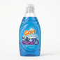Gain Ultra Clean dish soap bottle with blue liquid on a white background