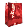 Giftrite Large Metallic Red Holographic Paper Gift Bags with Rope Handles & Gift Tag, 13" x 11" x 5" | Wholesale