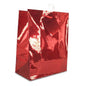 Giftrite Medium Metallic Red Holographic Paper Gift Bags with Rope Handles & Gift Tag, 9" x 7" x 4", Wholesale