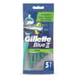 Gillette Blue II Plus Slalom Men's Disposable Razors (5-Count Pack) | Wholesale