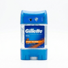 Gillette antiperspirant gel container on a white background