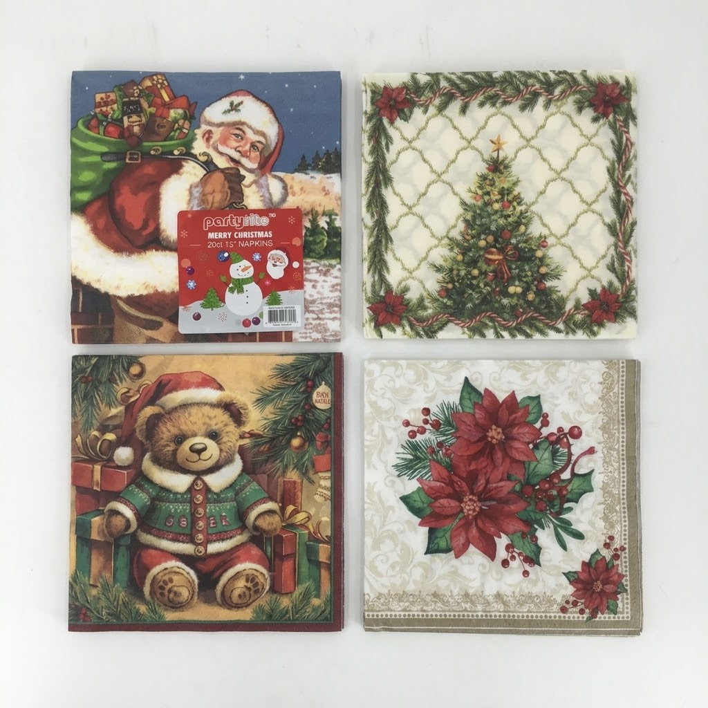 PartyRite 13" Christmas Paper Napkins, 20-Count, Wholesale