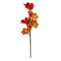 18" Artificial Maple Leaf & Red Berry Floral Spray, Fall Decor Pick, Wholesale