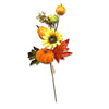 25" Artificial Sunflower & Velvet Pumpkin Floral Pick - Autumn Harvest Spray, Wholesale