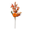 27" Tall Artificial Pumpkin & Velvet Harvest Floral Spray - Autumn Leaf Pick, Wholesale