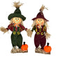 PartyRite 12" Harvest Day Standing Scarecrow Tabletop Statues, 2 Assorted Styles, Wholesale