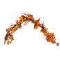 4.5 ft Artificial Autumn Pumpkin & Berry Maple Leaf Garland - Fall Decor | Wholesale