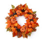 Partyrite 20" Artificial Autumn Harvest Door Wreath with Mini Pumpkins, Pinecones, Berries & Maple Foliage | Wholesale
