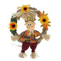PartyRite 13" Harvest Day Natural Vine Scarecrow Wreath, Wholesale