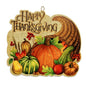 9" x 10" Happy Thanksgiving Cornucopia Foam Hanging Wall Sign - Harvest Decor, Wholesale