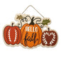 6.5" x 13" Hello Fall Pumpkin Foam Hanging Sign - Harvest Wall Decor, Wholesale