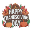 9" x 12" Happy Thanksgiving Day Turkey & Pumpkin Foam Hanging Sign - Harvest Wall Decor, Wholesale