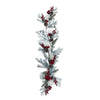 6' Frosted Artificial Christmas Garland with Pinecones, Red Berries & Glitter Snowflakes | Wholesale