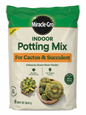 Bag of Miracle-Gro Indoor Potting Mix for Cactus & Succulent on a white background