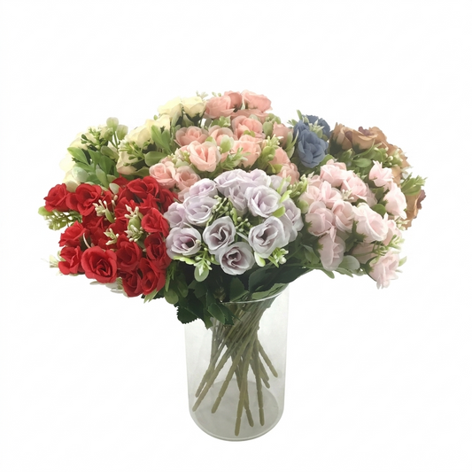 12" Artificial Mini Rose Collection
