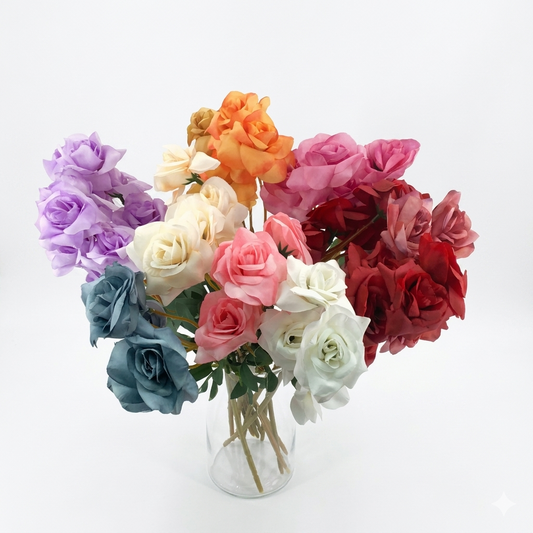 16-Inch Artificial Mini Rose Collection