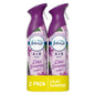 Two bottles of Febreze Air Mist Lilac Sunrise on a white background