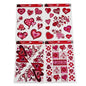 Valentine's Day Hearts & Roses Window Cling Decoration Sheets - Assorted Glitter Designs | Wholesale
