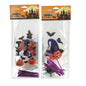 PartyRite 5" x 11" Halloween Cellophane Candy Bags with Twist Ties, 20-Count Pack, 4 Assorted Designs, Wholesale