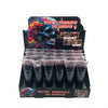 A black cardboard display box filled with multiple small squeeze tubes of temporary tattoo ink. The packaging features a colorful skull illustration with flowers and the text 'WATER WASHABLE NO RESIDUE' and 'VAMPIRE'.