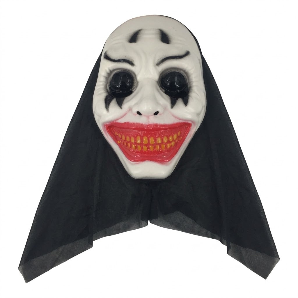 PartyRite Creepy Horror Costume Masks with Synthetic Hair & Blood Splatter, 2 Assorted Styles, Wholesale