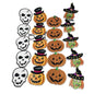 Partyrite 12" x 30" Vertical Halloween Foam Core Hanging Garlands - Glitter-Accented Skull, Witch & Pumpkin Designs | Wholesale