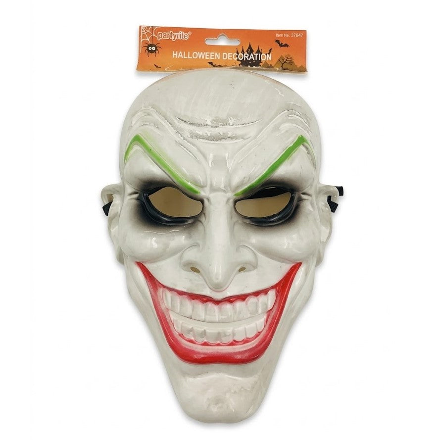 Partyrite Sinister Joker Villain Costume Mask - Full-Face Plastic Halloween Mask | Wholesale