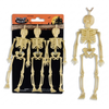 6" Mini Hanging Plastic Skeleton Garland 3-Pack Props, Wholesale
